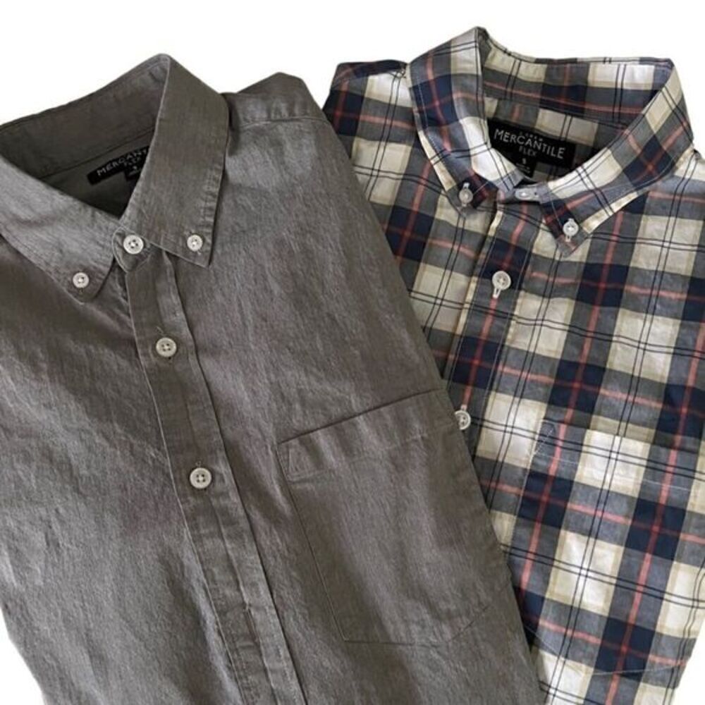 J.‎ Crew Mercantile Flex Bundle of 2 Long Sleeve Button Down Shirts Men’s Size S